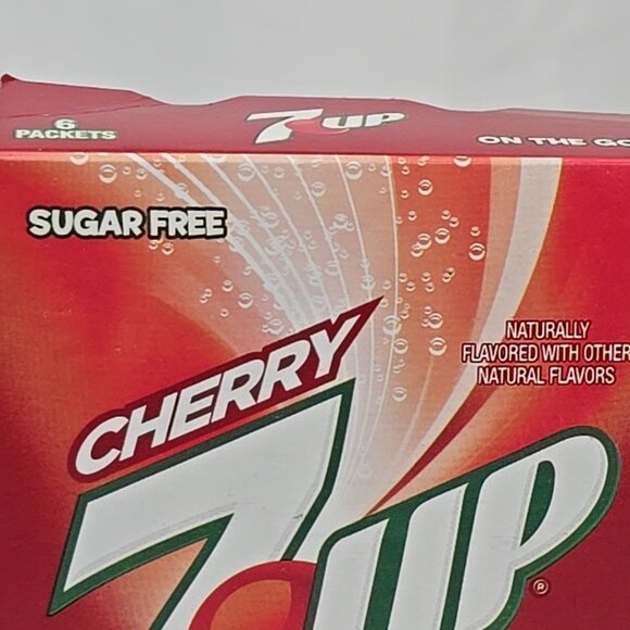 6 PACK 7UP Singles To Go Cherry Flavor Drink Mix 6 Packets Each 36 Count 0.47oz - Picture 4 of 8